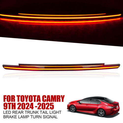 For Toyota Camry 9th 2024-2025 LED Rear Trunk Tail Light Brake Lamp Turn Signal