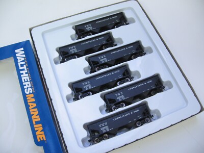 6-Set 910-56952 Walthers 36`2-Bay Offset Hopper Chesapeake &Ohio 1:87 H0 NEU OVP