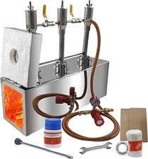 Portable Propane Forge - Triple Burner With One Side Door - 2600F - Rectangle