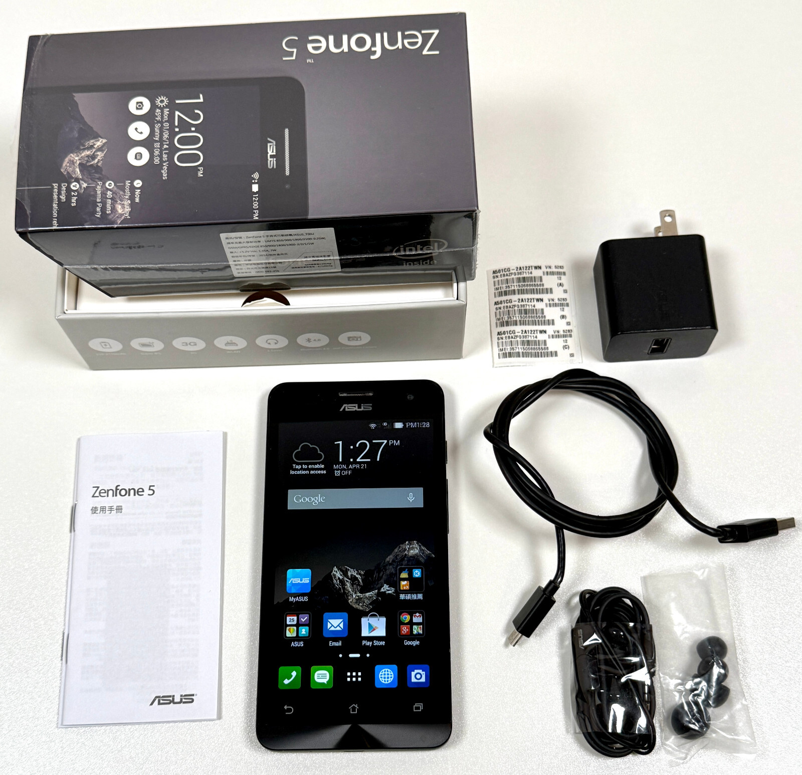 ASUS Zenfone 5 A501CG T00J 5" 8GB Unlocked Black Grade B Cle