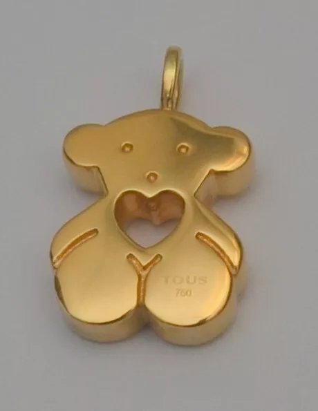 TOUS Gold Sweet Dolls Pendant medium size. Bear motif with heart hole P2 |  eBay