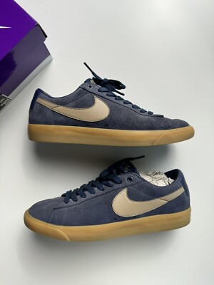 Men's Size Nike Blazer SB Low Grant Taylor Navy Gum Blue Tan