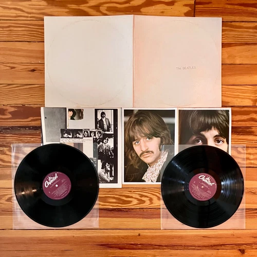 The Beatles: Self-Titled White Album 2xLP Vinyl Complete Poster/Photos NM/VG+