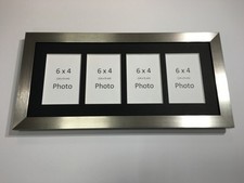 Multi App Photo Frame Silver-Holds 4 x 6''X4'' Choose from 4 mount colours