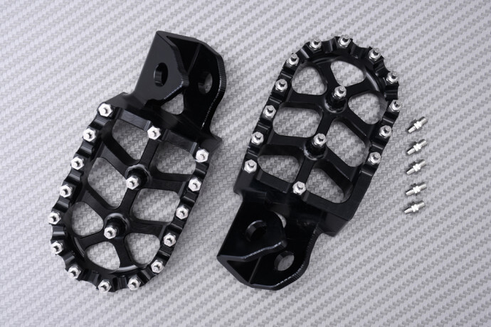 Repose-pieds moto Yamaha WR 250 X cale pied alu Enduro Cross 2009 2010 noir