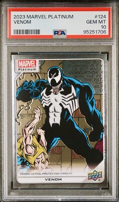 2023 UPPER DECK MARVEL PLATINUM #124 VENOM Lethal Protector PSA 10