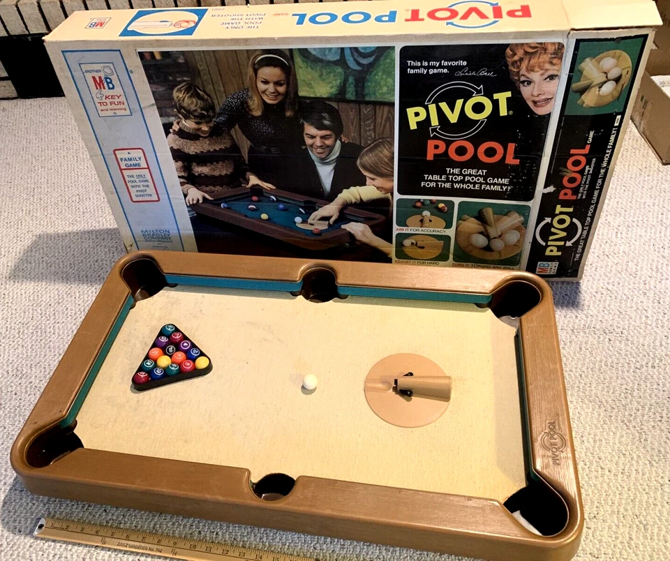 Pivot Pool Table 1972 VTG Board Game Milton Bradley 4250 MB  Lucille Ball - Image 2 of 4