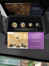 King Charles 111 Greatest Monarchs Gold Sovereign Delux Set 2023 Gold Proof