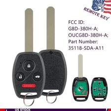 For 2003 2004 2005 2006 2007 Honda Accord Keyless Remote Car Key Fob 4 Buttons