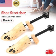 2025 One Pair 2-way Wooden Adjustable Shoe Stretcher for Men Women US Size 9-13