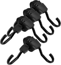 SDTC Tech 4-Pack 48 Inch Flat Bungee Cords with Hooks Premium Latex Bungie Strap