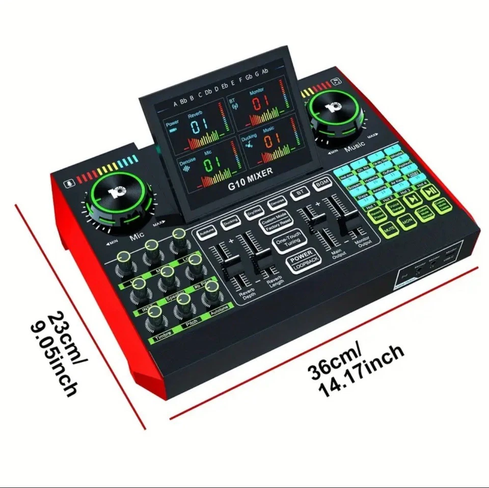 Audio Mixer, Sound Board for Pc/Phone Live Streaming Singing Gaming, Sound Mi... - Image 4 of 4