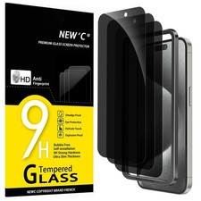 for iPhone 15 Pro Max Privacy Screen Protector, Tool Included