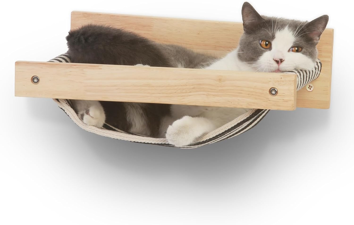 Mensole Da Parete Per Gatti - 3 Livelli Con Amaca E Posatoi - Legno Massiccio - Angolari O Piane - Facili Da Montare