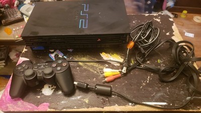Sony PlayStation 2 Black Console (NTSC-u) fat with cables and controller