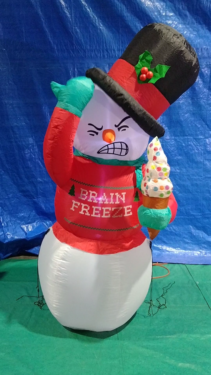 6' Gemmy Airblown Inflatable Animated Shivering 