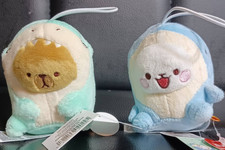 MILK MOCHA BEARS Keychain Set 3 inch WHALE MILK BEAR and SHARK MOCHA BEAR NWT