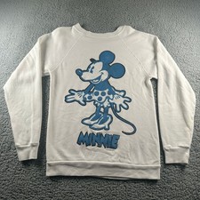 Vintage Rare 90's Minnie Mouse Sweatshirt Fits S Blue Graphic White No Bows USA
