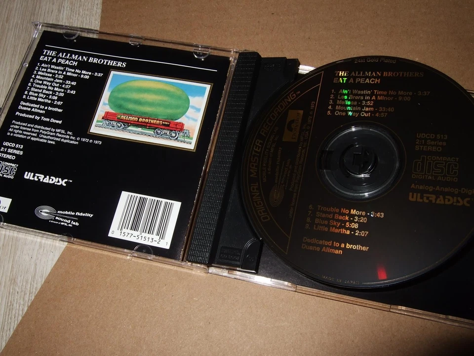 THE ALLMAN BROTHERS : EAT A PEACH 24KT GOLD CD 1988 MFSL ULTRADISC UDCD 513 - Bild 3 von 3