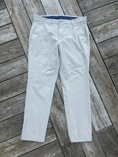 Vineyard Vines Performance Pants Golf Sz 34x30 Straight Fit Beige Mens Whale