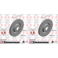 2X Zimmermann Sport Bremsscheiben 356Mm Gelocht Vorne Passend FüR Audi A6 A7 A8