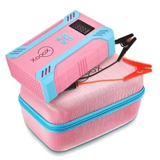 A17 Portable Car Jump Starter Kit with Built-in Tire Pump & Deluxe Tire Repair 