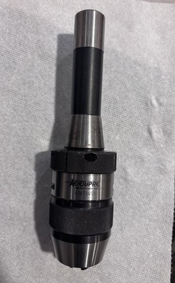 Accupro R8, 1/32 to 1/2'' Capacity, Integral Shank Drill Chuck Keyless, Taper ...