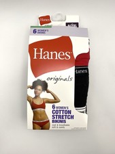 NEW Women  s 9/2XL Hanes Originals Cotton Stretch Bikinis 6 Pack