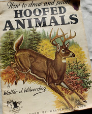 How to Draw and Paint Hoofed Animals #78 Walter J Wilwerding Vtg Paperback