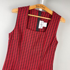 Vintage 90s Dizzy Lizzy Plaid Dress Womens 12 Red Black Jumper Goth Grunge