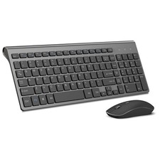 Wireless Keyboard Mouse Combo, 2.4G Compact and Ultra Slim Wireless Keyboard ...