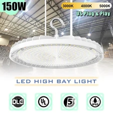 90W-150W UFO LED High Bay Light Warehouse Commercial Shop Light Dimmable 21000LM