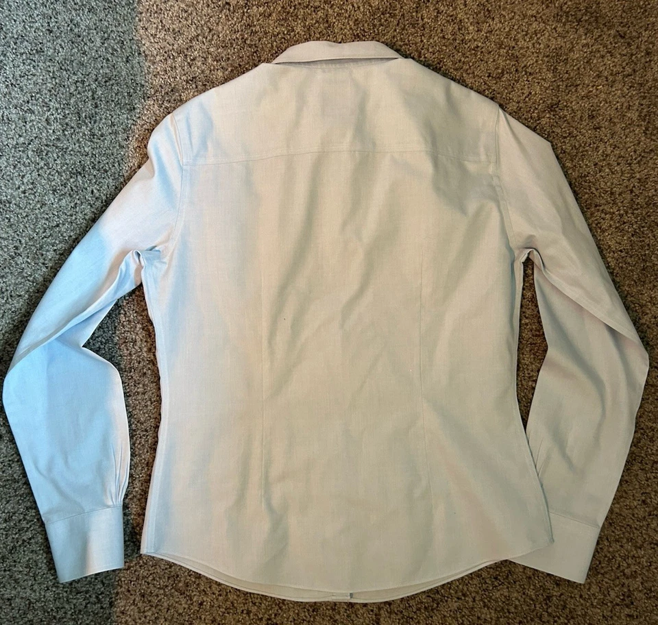 Brooks Brothers 346 Kids Boys Button Down Dress Shirt Blue Size 4 Large L! - Image 4 of 4