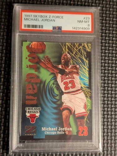 1997-98 SkyBox Z-Force #23 Michael Jordan PSA 8 Chicago Bulls HOF