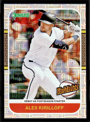 2021 Donruss Alex Kirilloff Highlights Vector #HI6 - Minnesota Twins