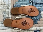Free People Vicente Metallic Gold Leather  Slide Sandels-jotos Womens 6M — photo 2