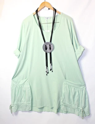 Moonshine  Tunika Shirt  Gr. 44 46 48  Lagenlook Gr 1  Mint - Bild 1 von 2