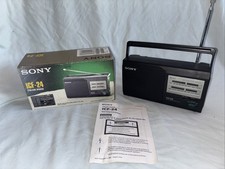 Vintage 1994 Sony ICF-24 Portable FM/AM 2 Band Radio in Original Box TESTED A 