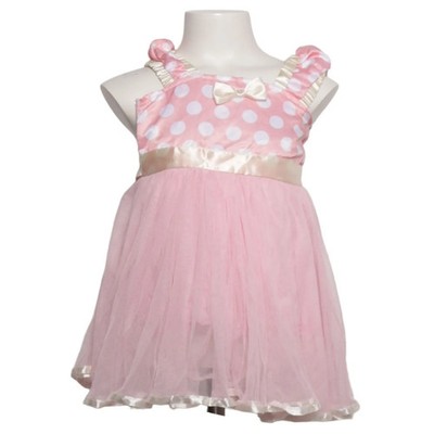 Ibtom Castle, Blumenkinderkleid, Größe: 90, Pink/Weiß, Elasthan/Polyester #D26