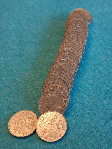 Picker's Roll of $2 FV CANADA 1929 Nickels UNC/CIRC                     #MF-2538