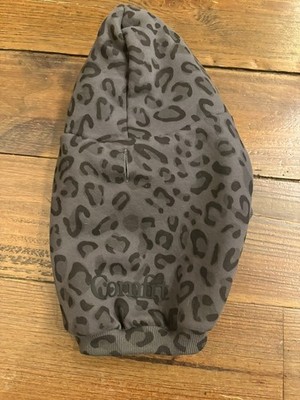 Comfrt Brand Paw Hoodie Size small Charcoal Grey leopard print