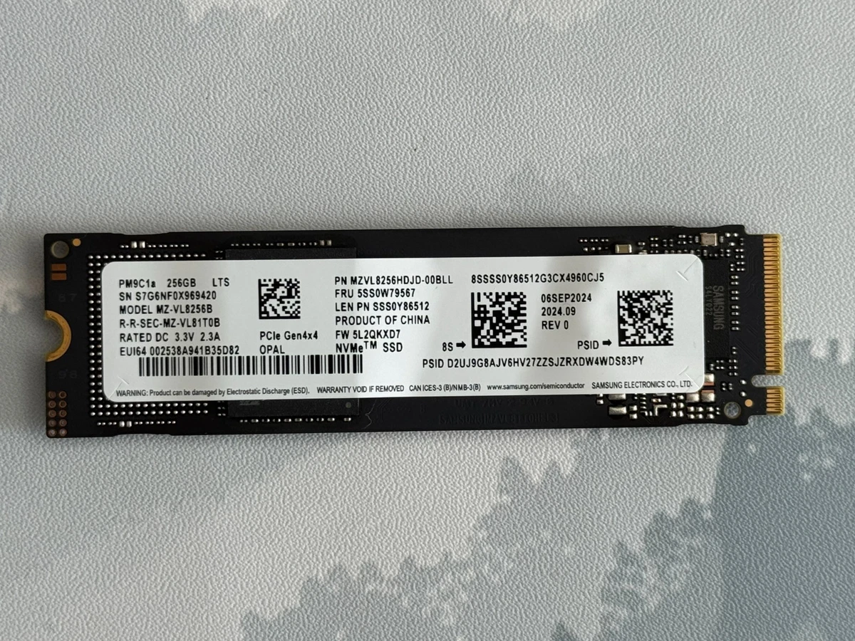 Samsung M.2 Interface Solid State Drives 256 GB Storage Capacity