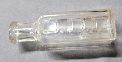 Antique Medicine D.D.D. Clear Glass Bottle Dehaven's Dyspepsia Destroyer Collect
