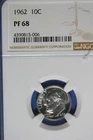 1962 NGC 10C PF68 ROOSEVELT DIME #B50822