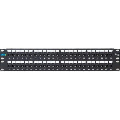 ICC CAT6 Feed-Through Patch Panel with 48 Ports and 2 RMS (icmpp48cp6)