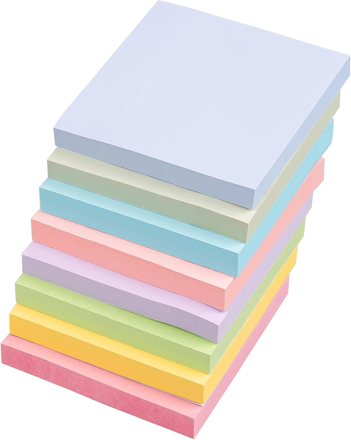 3x3 Inch Sticky Notes - 8 Pads, 800 Sheets, 8 Vibrant Colors, Premium Quality-image