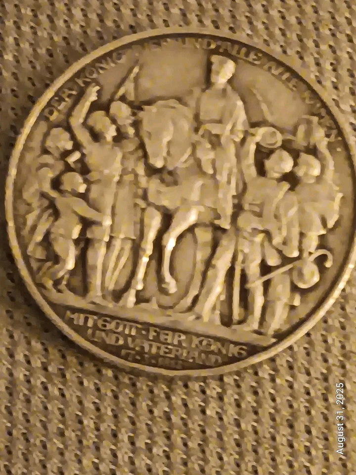 1913 PRUSSIA KINGDOM Germany WILHELM II Victory Napoleon Silver 2M Coin i114658 - Image 4 of 4