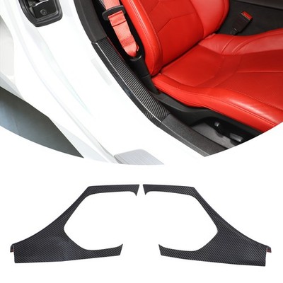 Dry Carbon Door Sill Entry Pillar Up Trim For Corvette C8 Stingray Coupe HTC 20+