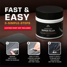 Paintable Leather Filler Leather Repair for Tears and Hole Leather Scratch 60ML