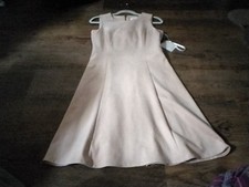 Calvin Klein Sleeveless Dress Lined Back Zip Suede Blush Colored Size 6 New $149